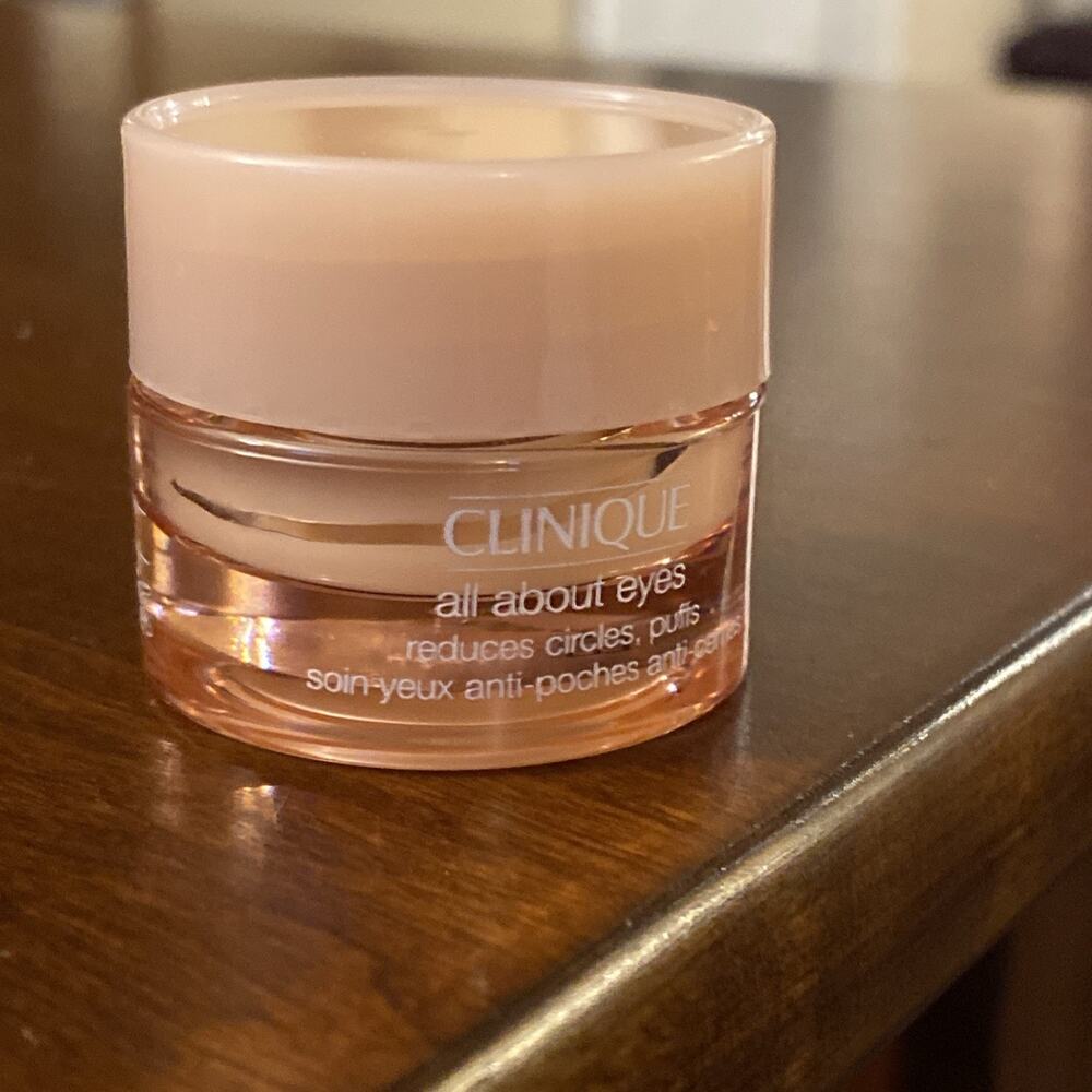 Clinique All About Eyes Cream .21 oz - 7 ml Reduces Circles, Puffs NEW no box